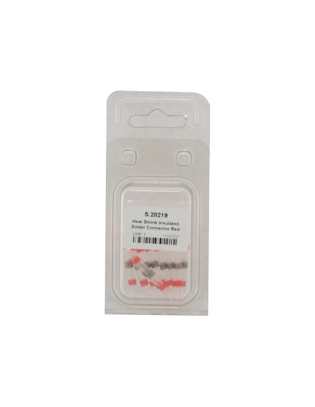 Conector de soldadura aislado termorretráctil Rojo (10 pzas. Blister)