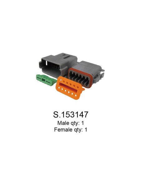 conector Deutsch y recarga del sello 12 Polo 2 pzas. (Bolsa)