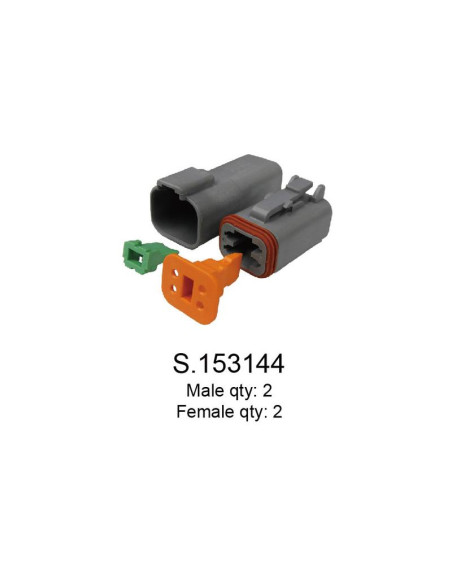 conector Deutsch y recarga del sello 4 Polo 4 pzas. (Bolsa)