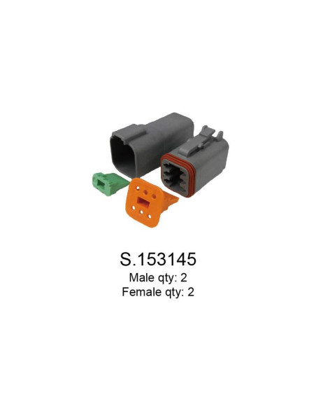 conector Deutsch y recarga del sello 6 Polo 4 pzas. (Bolsa)