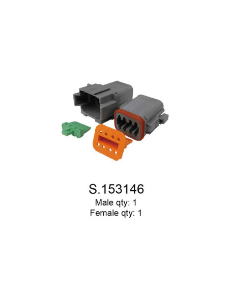 conector Deutsch y recarga del sello 8 Polo 2 pzas. (Bolsa)