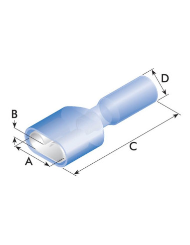 Conector Eléctrico Retráctil Hembra - Azul