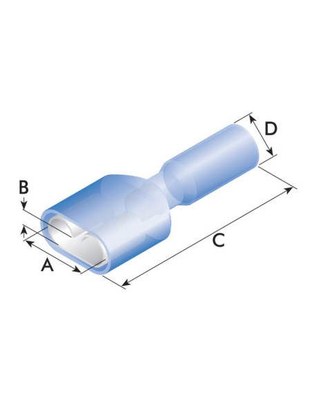 Conector Eléctrico Retráctil Hembra - Azul