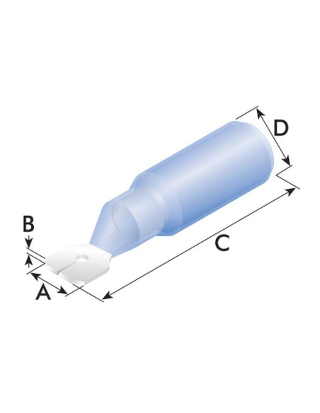 Conector Electrico Retractil Macho - Azul
