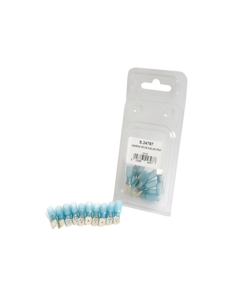 Conector Electrico Retractil Macho - Azul (10 pzas. - Blister)
