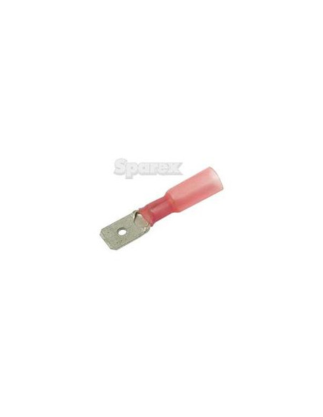 Conector Electrico Retractil Macho - Rojo