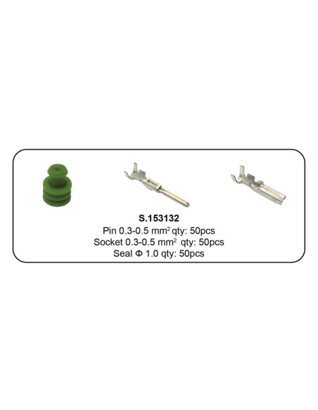 Pasador Superseal italiano y recarga del sello, 150 piezas