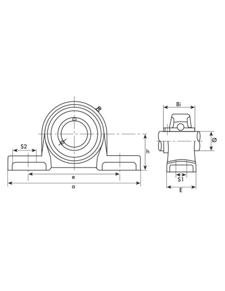 Sparex Rodamientos con Soportes de Dos Tornillos (UCP204-12)