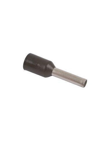 Terminal de clavija preaislado, Standard Grip Negro, 1.5mm