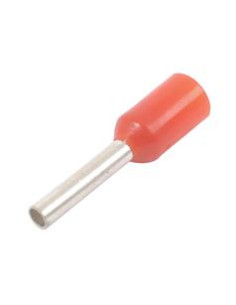Terminal de clavija preaislado, Standard Grip Rojo, 1mm