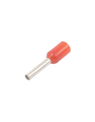Terminal de clavija preaislado, Standard Grip Rojo, 1mm