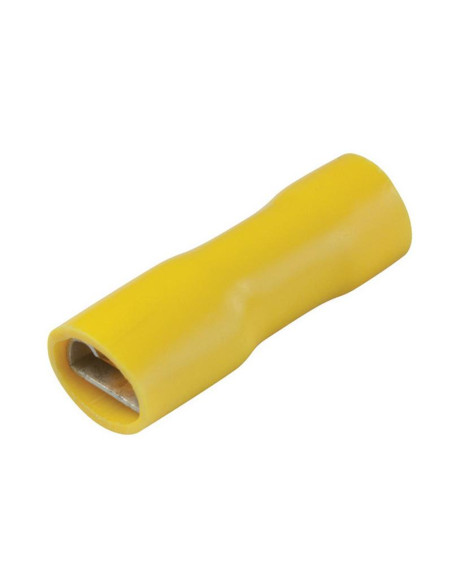 Terminal de horquilla preaislado - Totalmente aislado, Doble Agarre - Hembra, 9.5mm, Amarillo (4.0 - 6.0mm), (Bolsa