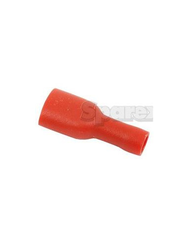 Terminal de horquilla preaislado - Totalmente aislado, Standard Grip - Hembra, 6.3mm, Rojo (0.5 - 1.5mm), (Bolsa