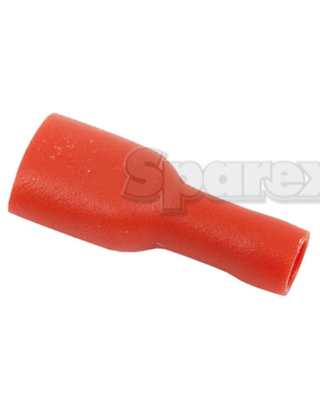 Terminal de horquilla preaislado - Totalmente aislado, Standard Grip - Hembra, 6.3mm, Rojo (0.5 - 1.5mm), (Bolsa