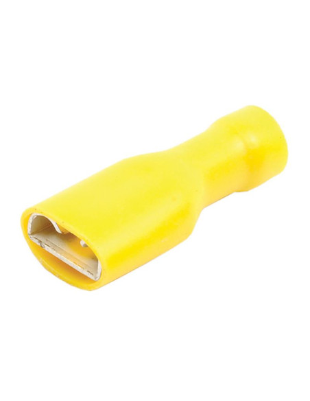 Terminal de horquilla preaislado - Totalmente aislado, Standard Grip - Hembra, 9.5mm, Amarillo (4.0 - 6.0mm), (Bolsa