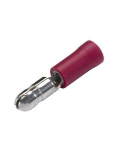 Terminal Faston, Doble Agarre - Macho, 4.0mm, Rojo (0.5 -...