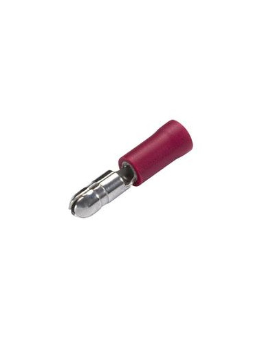 Terminal Faston, Doble Agarre - Macho, 4.0mm, Rojo (0.5 - 1.5mm)