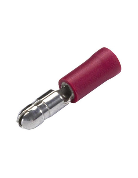 Terminal Faston, Doble Agarre - Macho, 4.0mm, Rojo (0.5 - 1.5mm)