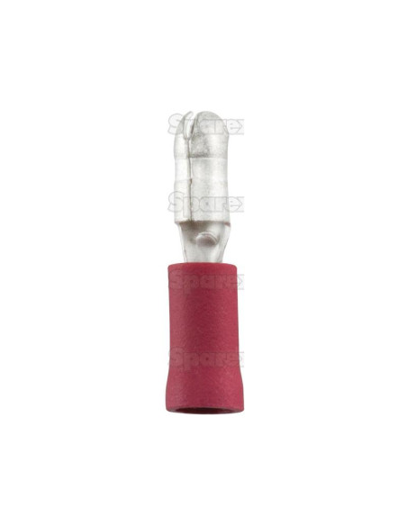 Terminal Faston, Doble Agarre - Macho, 4.0mm, Rojo (0.5 - 1.5mm)