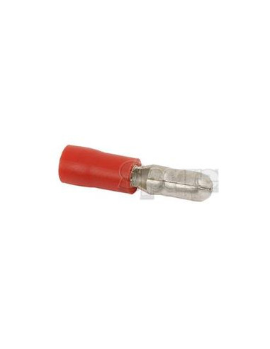 Terminal Faston, Standard Grip - Macho, 4.0mm, Rojo (0.5 - 1.5mm)