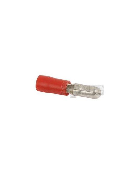 Terminal Faston, Standard Grip - Macho, 4.0mm, Rojo (0.5 - 1.5mm)