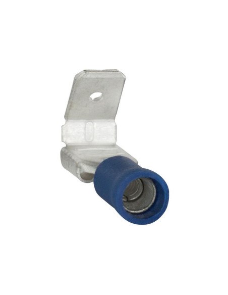 Terminal, Doble Agarre - Female Spade with Male Branch, 6.3mm, Azul (1.5 - 2.5mm)