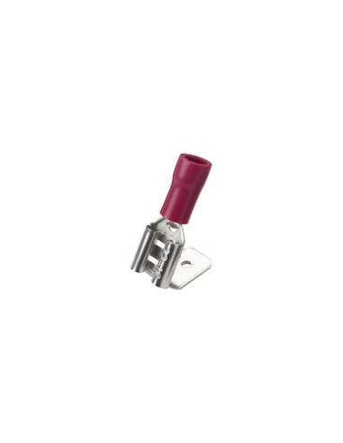 Terminal, Doble Agarre - Female Spade with Male Branch, 6.3mm, Rojo (0.5 - 1.5mm)