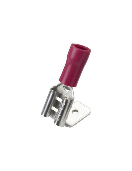 Terminal, Doble Agarre - Female Spade with Male Branch, 6.3mm, Rojo (0.5 - 1.5mm)