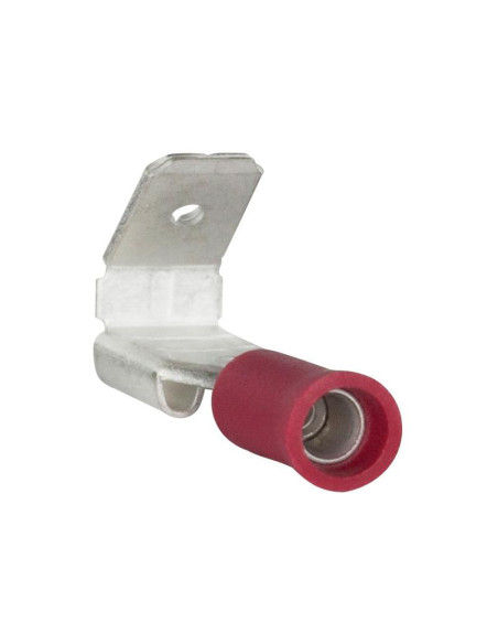 Terminal, Doble Agarre - Female Spade with Male Branch, 6.3mm, Rojo (0.5 - 1.5mm)