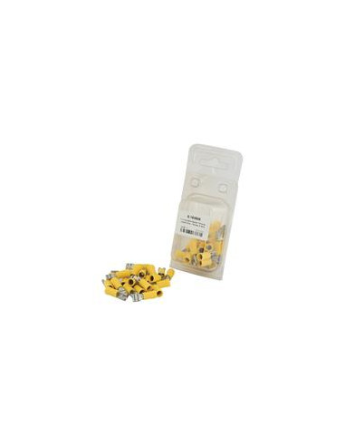Terminal, Doble Agarre - Hembra, 6.3mm, Amarillo (4.0 - 6.0mm) (Blister 25 pzas.)
