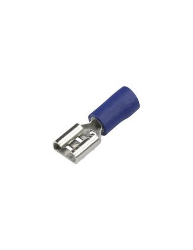 Terminal, Doble Agarre - Hembra, 6.3mm, Azul (1.5 - 2.5mm)