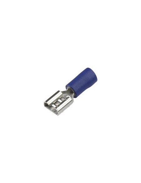 Terminal, Doble Agarre - Hembra, 6.3mm, Azul (1.5 - 2.5mm)