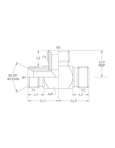 ADAP.BSP ''TEE'' 1'' MACHO/MACHO/MACHO