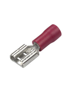 Terminal, Doble Agarre - Hembra, 6.3mm, Rojo (0.5 - 1.5mm) 2