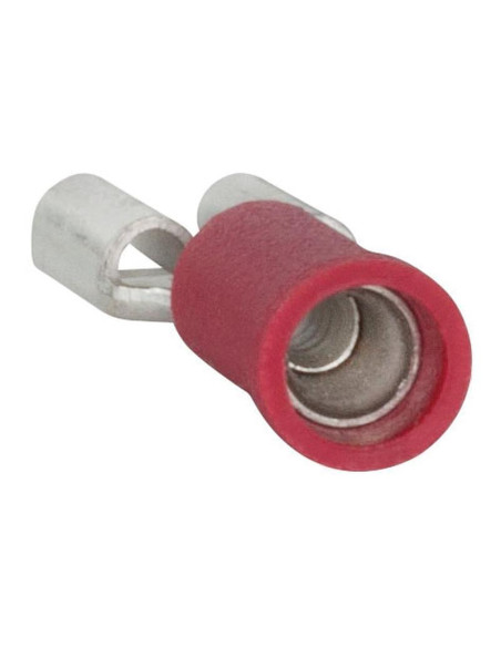 Terminal, Doble Agarre - Hembra, 6.3mm, Rojo (0.5 - 1.5mm)