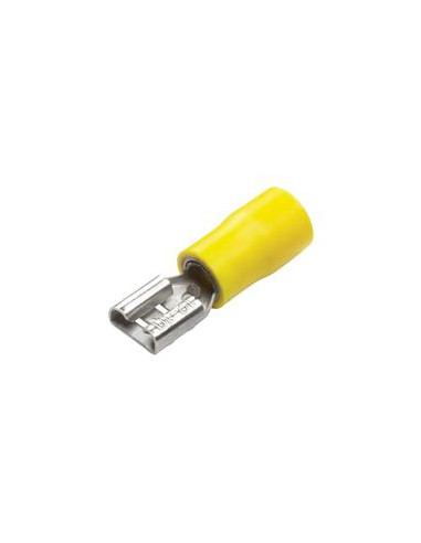 Terminal, Doble Agarre - Hembra, 9.5mm, Amarillo (4.0 - 6.0mm)