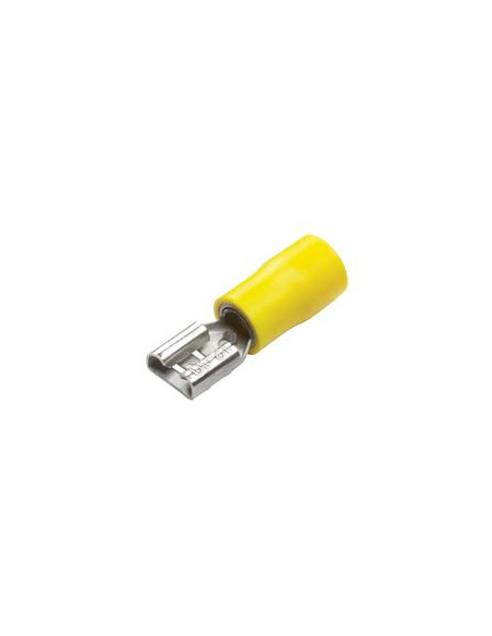 Terminal, Doble Agarre - Hembra, 9.5mm, Amarillo (4.0 - 6.0mm)