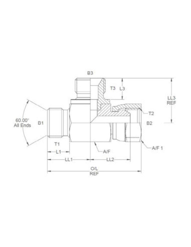 ADAP.BSP ''TEE'' MACHO/HEMBRA/MACHO 3/4''