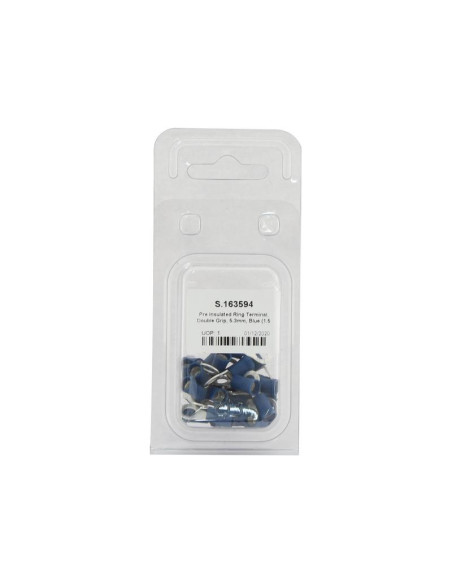 Terminal, Doble Agarre, 5.3mm, Azul (1.5 - 2.5mm) (Blister 25 pzas.)