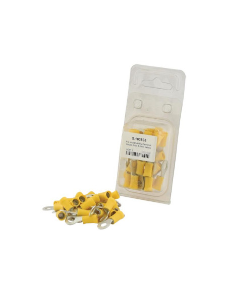 Terminal, Doble Agarre, 6.4mm, Amarillo (4.0 - 6.0mm) (Blister 25 pzas.)