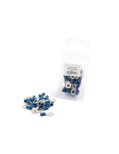 Terminal, Doble Agarre, 6.4mm, Azul (1.5 - 2.5mm) (Blister 25 pzas.)