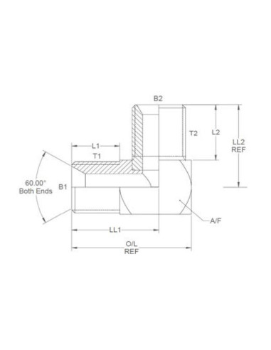 ADAP.BSP 90° MACHO/MACHO 1/2x1/2''
