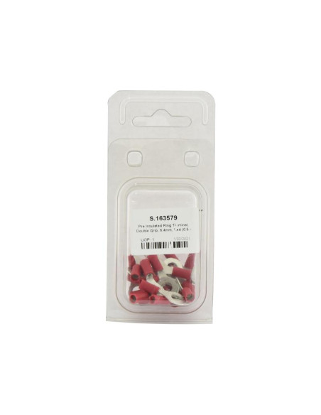 Terminal, Doble Agarre, 6.4mm, Rojo (0.5 - 1.5mm) (Blister 25 pzas.)