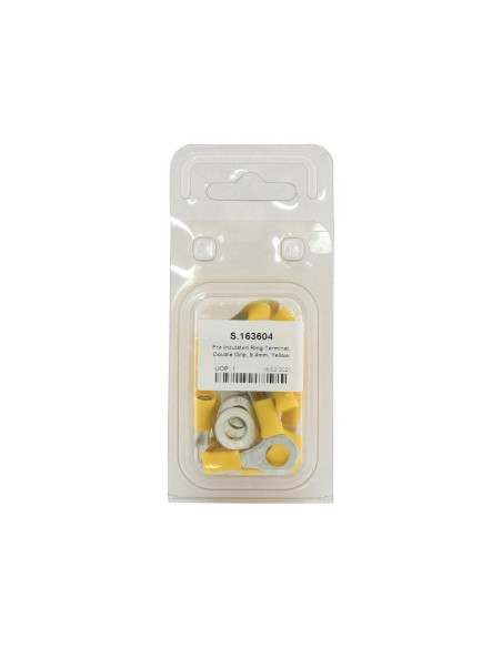 Terminal, Doble Agarre, 8.4mm, Amarillo (4.0 - 6.0mm) (Blister 25 pzas.)