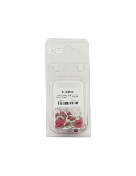 Terminal, Doble Agarre, 8.4mm, Rojo (0.5 - 1.5mm) (Blister 25 pzas.)