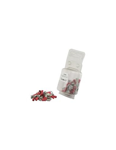Terminal, Standard Grip - Female Spade with Male Branch, 6.3mm, Rojo (0.5 - 1.5mm) (Blister 25 pzas.)
