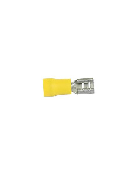 Terminal, Standard Grip - Hembra, 6.3mm, Amarillo (4.0 - 6.0mm)