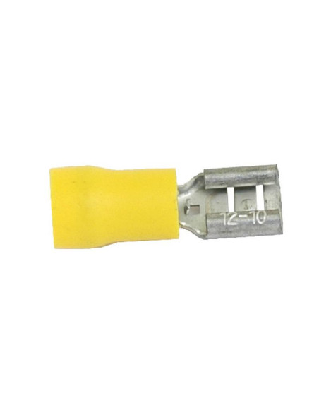 Terminal, Standard Grip - Hembra, 6.3mm, Amarillo (4.0 - 6.0mm)