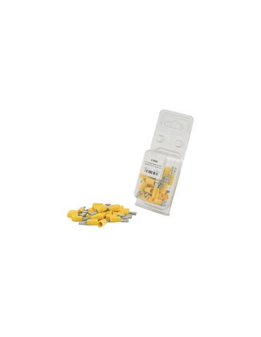 Terminal, Standard Grip - Hembra, 6.3mm, Amarillo (4.0 - 6.0mm) (Blister 25 pzas.)