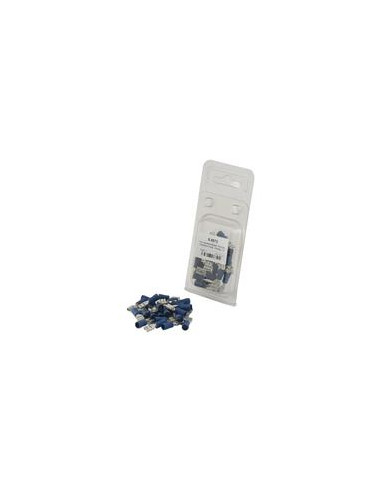 Terminal, Standard Grip - Hembra, 6.3mm, Azul (1.5 - 2.5mm) (Blister 25 pzas.)